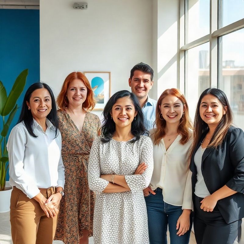 Equipe da Swiftwdelta em escritório iluminado em Porto Alegre
